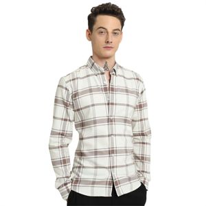 Camisa a cuadros de algodón 100% de moda para hombre, cómoda, transpirable, abotonada con un diseño de cuadros clásico, Perfecta para negocios - Product Image 2