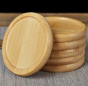 Dessous de verre en bois de haute qualité de forme ronde avec support de support vaisselle dessous de verre décoratif pour table la plus vendue dessous de verre en bois - Product Image 5