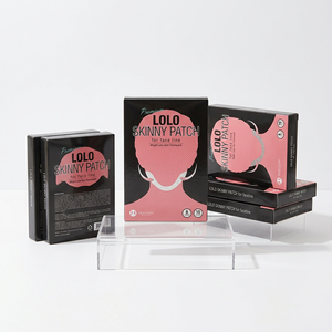 LOLOSKINNY Masque Coréen Unisexe Édition Noire V-Line Beauté, Masque Facial Raffermissant et Liftant, Contour du Visage et Menton, 10 Unités - Product Image 1