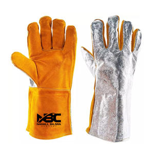 Gants en cuir de vachette de qualité supérieure feuille d'aluminium en peau de chèvre industriel robuste XL Tig soudage gants de sécurité résistant au feu - Product Image 5