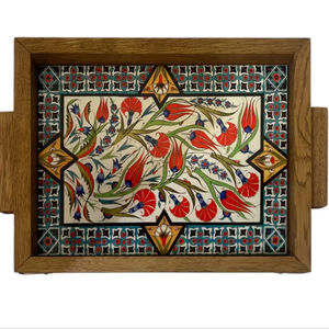 Bandeja de Servicio de Diseño con Recubrimiento de Esmalte de Madera MDF, Bandeja de Mesa de Alta Calidad para Hoteles y Restaurantes - Product Image 1