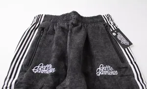 กางเกงขายาวผู้ชายกางเกงลายทางสีดำและสีขาว Y2k กางเกงผ้าฝ้ายแบบสั่งตัด - Product Image 6