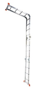 Elbe Industry Heavy-Duty 4x5 Aluminum <b>Foldable</b> Extension <b>Ladder</b> Multi-Purpose for Home & Warehouse Use - Product Image 2