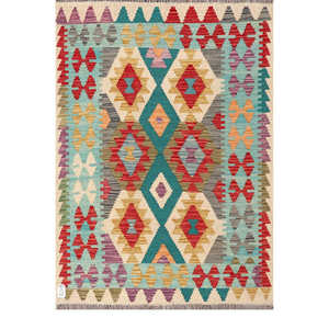 Alfombra Imaco Maimana Afganistán, Alfombra Kilim de 153 x 107 cm, Alfombra Tradicional Tejida a Mano y Juego de Alfombras - Product Image 1