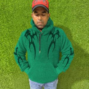 เสื้อมีฮู้ด500GSM สวมหัวขนาดใหญ่พิเศษพิมพ์พัฟ3D โลโก้นูน - Product Image 1