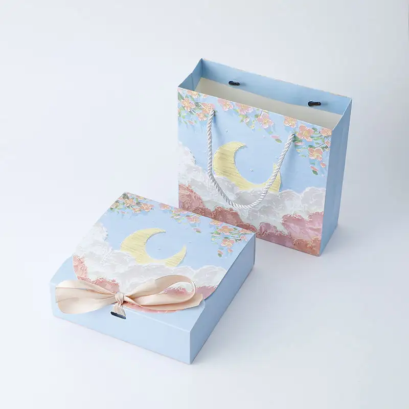 Caja de embalaje de regalo Caja de regalo de mano personalizada para invitados de boda Caja de regalo de embalaje Tacones altos cuadrados Camisa de manga corta Nudo Boda