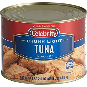 Chunk Light Tongol atum em água, sem sal, atum enlatado sólido, flocos, desfiado para venda