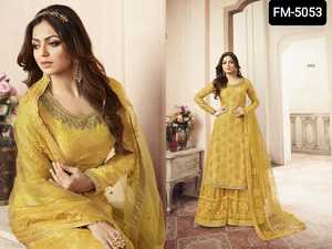 Derniers modèles de vêtements de fête lourds Festival Wear Occasion Wear Pakistanais Salwar Kameez Suit Collections Séquence work Saree - Product Image 4