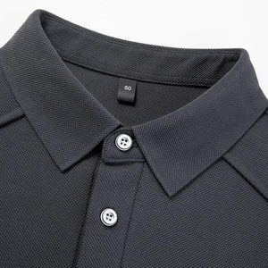 2025 été hommes à manches courtes Polo T-Shirt 65% coton affaires décontracté à manches courtes revers T-shirt tailles M-4XL - Product Image 4