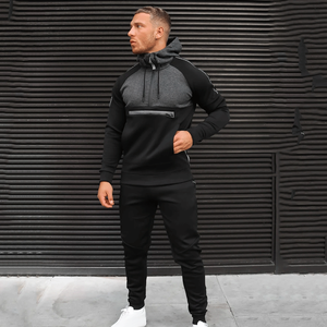 Chándal de invierno duradero para hombre, elegante, 100% algodón, ropa informal para gimnasio, talla grande, ecológico, elástico en cuatro direcciones, ligero - Product Image 3