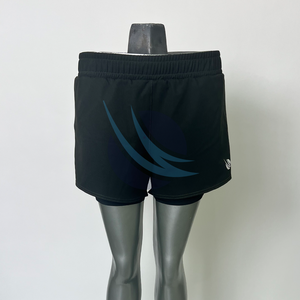 Shorts Deportivos 2 en 1 para Mujer, Cintura Alta, Resistentes al Viento, Ecológicos, de Secado Rápido y Transpirables, para Gimnasio y Entrenamiento, con Logotipo Personalizado - Product Image 1