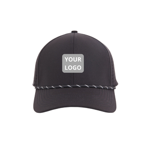 Gorra de Golf Impermeable con Detalle de Cuerda, Logotipo Personalizado, Orificios Cortados con Láser, Ligera, de Secado Rápido, con Cierre a Presión para Hombre - Product Image 3