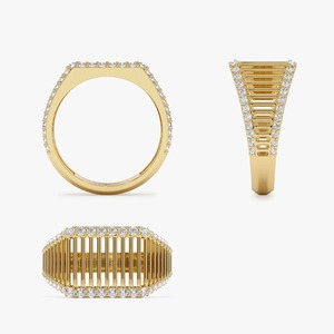 แหวนหมั้นทับทิม 1.5 กะรัต ทอง 14K ประดับด้วยดีไซน์วงแหวนแบบ Halo พร้อมทับทิมสีแดงเพลิงตรงกลาง เสริมด้วยประกายระยิบระยับ - Product Image 2