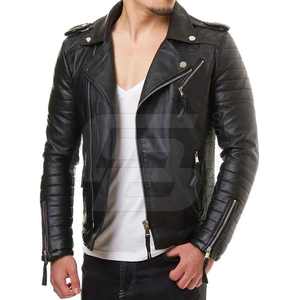 Chaqueta de cuero de invierno para hombre popular con material de diseño de cremallera de cuero PU de alta calidad-Moda al por mayor - Product Image 4