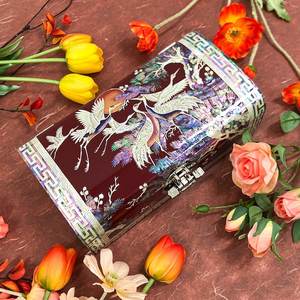 Handmade <b>Wooden</b> Mother of Pearl Inlay <b>Jewelry</b> <b>Box</b> Luxury <b>Jewelry</b> Storage Organizer for Rings Earrings Necklaces Bracelets - Product Image 6