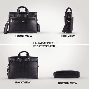 Genuine Leather Executive Office <b>Bag</b> <b>Men</b> Black Hammonds Flycatcher High Quality Luxury Fashionable Shoulder Laptop Messenger <b>Bag</b> - Product Image 4