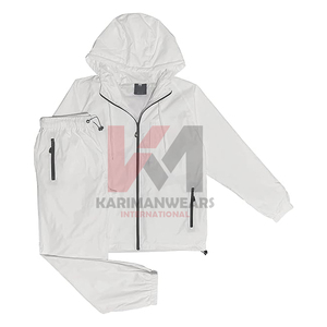 Ensemble de survêtement rétro années 80 90, couleurs contrastées, pour femmes et hommes, tenue vintage coupe-vent, veste zippée à manches longues, pantalon assorti - Product Image 1