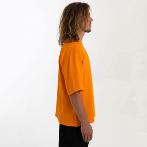 เสื้อยืดผ้าฝ้าย100% สำหรับผู้ชายทรงหลวมพิมพ์ลายดิจิตัลยาวกำหนดได้220กรัม - Product Image 3