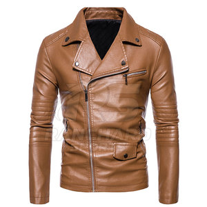 Concevez vos propres vestes en cuir tendance, veste en cuir pour homme de haute qualité au meilleur prix, veste en cuir à manches longues - Product Image 1