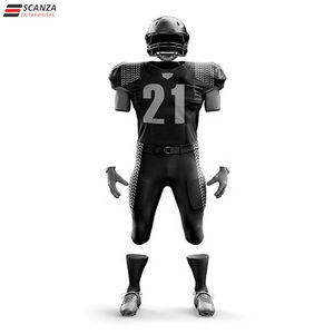 Maillots et pantalons de football américain unisexes OEM personnalisés, respirants, grandes tailles, anti-choc, uniformes pour adultes, manches courtes, brodés - Product Image 4