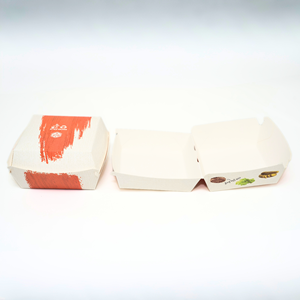 Caja de Papel Desechable para Hamburguesas con Tapa, Capacidad de 32 oz, Envase de Alimentos Personalizado con Impresión, Contenedor para Llevar de Atlas Packaging - Product Image 1