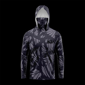 Sweat à capuche de pêche pour homme, protection solaire UPF 50, jersey respirant avec cache-visage et logo sur le devant - Product Image 5