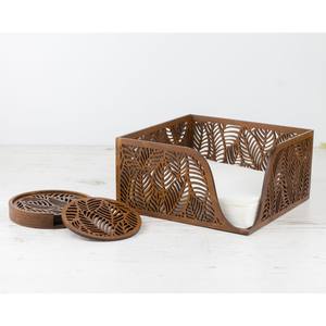 <b>Floral</b> Wood Napkin Holder For Table Napkin Tray For Kitchen ,Walnut Tissue <b>Box</b> , Wooden Napkin Holder, - Product Image 5