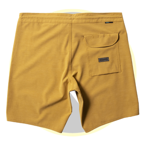 Maillot de bain de couleur unie pour hommes Short de bain à séchage rapide jaune moutarde avec cordon de serrage à la taille Vêtements de plage personnalisés pour le surf d'été - Product Image 2