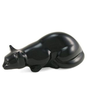 Forme de chat fabriquée en aluminium et laiton urne de crémation en métal pour les cendres d'animaux domestiques urnes de chat en forme de visage - Product Image 2