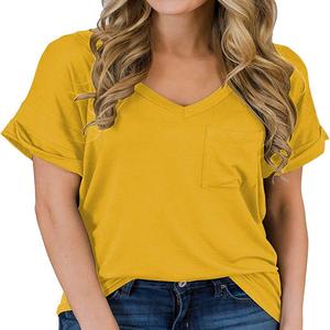 T-Shirt à manches courtes pour femmes, haut en coton tricoté, haut court de Fitness, OEM, bas prix, fournisseur exclusif - Product Image 5