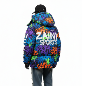 Chaqueta acolchada para mujer 300 GSM carcasa de poliéster forro interior suave estampado Transferencia de Calor logotipo personalizado ropa de invierno chaqueta para mujer - Product Image 5