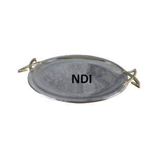 Produit le plus vendu forme personnalisée plateau de service sucré ou alimentaire pour la décoration de vaisselle utilisation de plateau en métal de service fini doré - Product Image 6