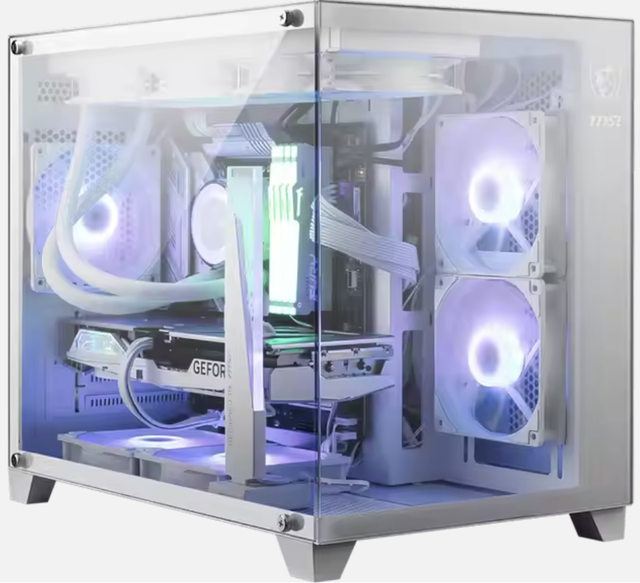 For MSI PAG PANO M100L Desktop Aluminum Alloy MicroATX Mid Tower White/Black Glass-sided 'Seaview' Computer Cases & in Stock