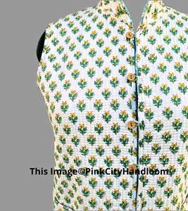 Veste réversible matelassée en coton naturel pour femmes, taille, manteau, short, col montant, fermeture à boutons, idée cadeau vintage - Product Image 2