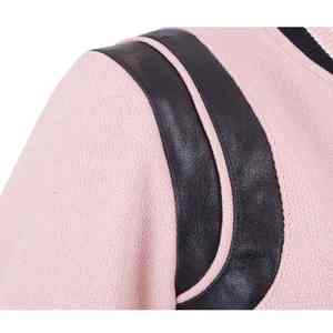 Venta caliente Custom unisex Fleece Varsity Chaquetas Cool Style Winter Baseball Bomber con Stand Collar Transpirable y elegante - Product Image 3