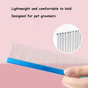 Peigne Lévrier Écologique en Acier Inoxydable pour Toilettage Professionnel des Animaux de Compagnie pour Chiens Chats Chevaux et Petits Animaux Soulagement des Noeuds - Product Image 3