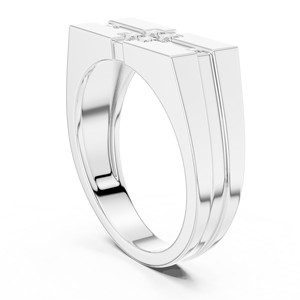 EverGlint Jewellery 10K Gold Plated Masonic <b>Ring</b> for <b>Men</b> with Freemason Symbol and Lab Grown Diamond - Product Image 2