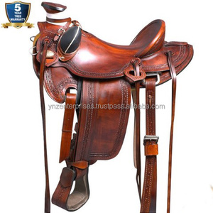 Y & Z cuero genuino duradero Western Horse Wade sillín de acero inoxidable Hardware alta calidad superior precio al por mayor para - Product Image 1