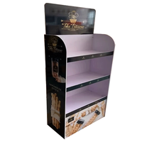 Soporte de exhibición de PVC corrugado portátil personalizado, soporte de suelo plegable moderno con función giratoria desmontable para tienda de supermercado
