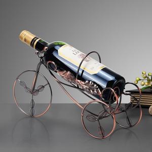 Porte-bouteille de vin design pousse-pousse vintage en métal argenté porte-bouteille unique pour la décoration de la maison et du bar - Product Image 2