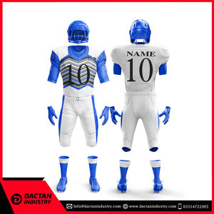 Uniforme de fútbol americano personalizado de secado rápido de último diseño, diseño de logotipo personalizado, uniformes de fútbol americano con impresión sublimada - Product Image 3