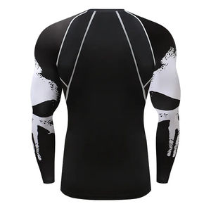 Rash Guard Hombres Sublimación Impreso Spandex Bjj Rash Guard Gimnasio Surf Buceo Rashguard Camisas de compresión MMA - Product Image 6