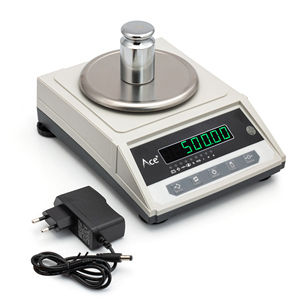 Sartén de pesaje de balanza de laboratorio de acero inoxidable electrónico de precisión portátil de 600G * 10mg para laboratorios - Product Image 3