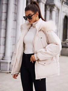 เสื้อโค้ทขนเป็ดสำหรับผู้หญิงเสื้อแจ็คเก็ตขนเป็ดหนาอบอุ่นฤดูหนาว - Product Image 5