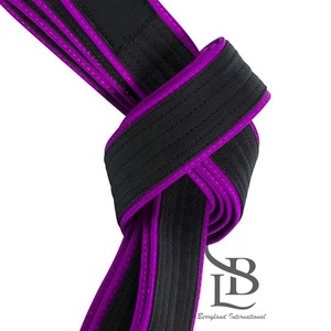 Ceintures de karaté d'arts martiaux professionnels de haute qualité couleur unie avec une bonne vente ceintures de karaté Bjj matériel de coton Durable - Product Image 2