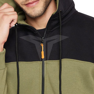 Survêtements de course à capuche pour hommes les plus vendus, manches longues, séchage rapide, imperméables, 100 % coton, poches latérales tendance - Product Image 5