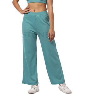 Pantalon de survêtement évasé d'hiver pour femmes taille XL pantalon de survêtement baggy avec taille élastique Offre Spéciale de fond de sueur en toile à séchage rapide - Product Image 1