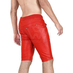 Pantalones cortos de cuero para hombre superventas de alta calidad Uso informal Diseño único Pantalones cortos de cuero para hombre a la venta - Product Image 6