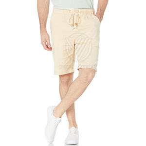 กางเกงขาสั้นผ้าแคนวาสสำหรับผู้ชายแบบลำลองมาใหม่ฉลากส่วนตัว - Product Image 1