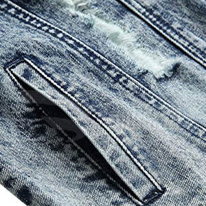 Veste en jean pour homme, vêtements décontractés de couleur unie, vêtements de mode, veste en jean confortable pour homme - Product Image 4